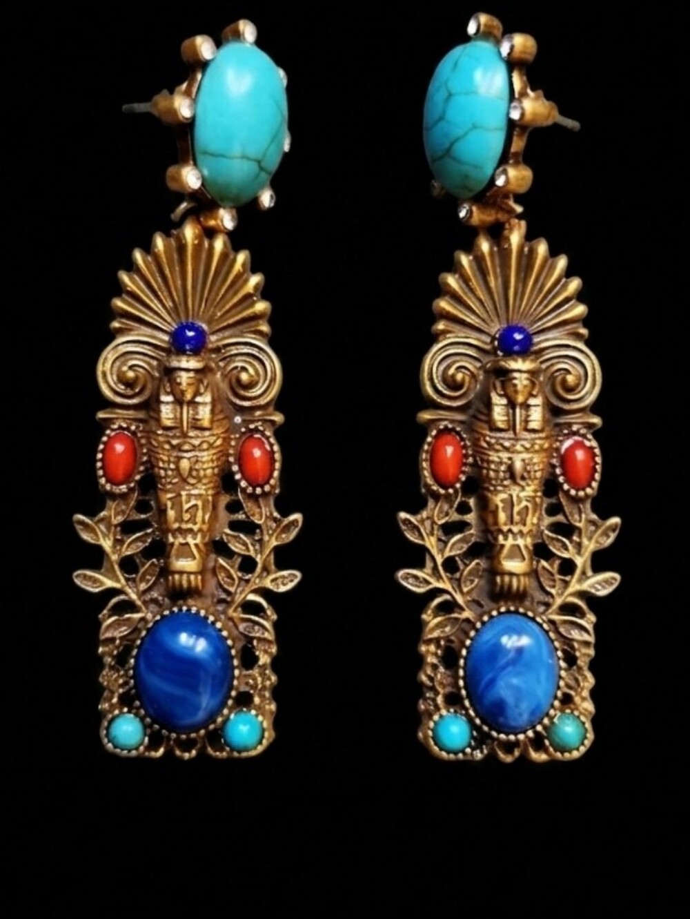 Vintage Egyptian Revival Earrings
